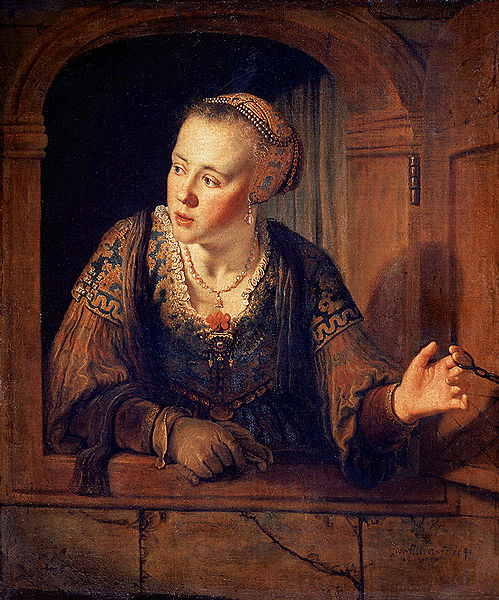 Young woman at a window